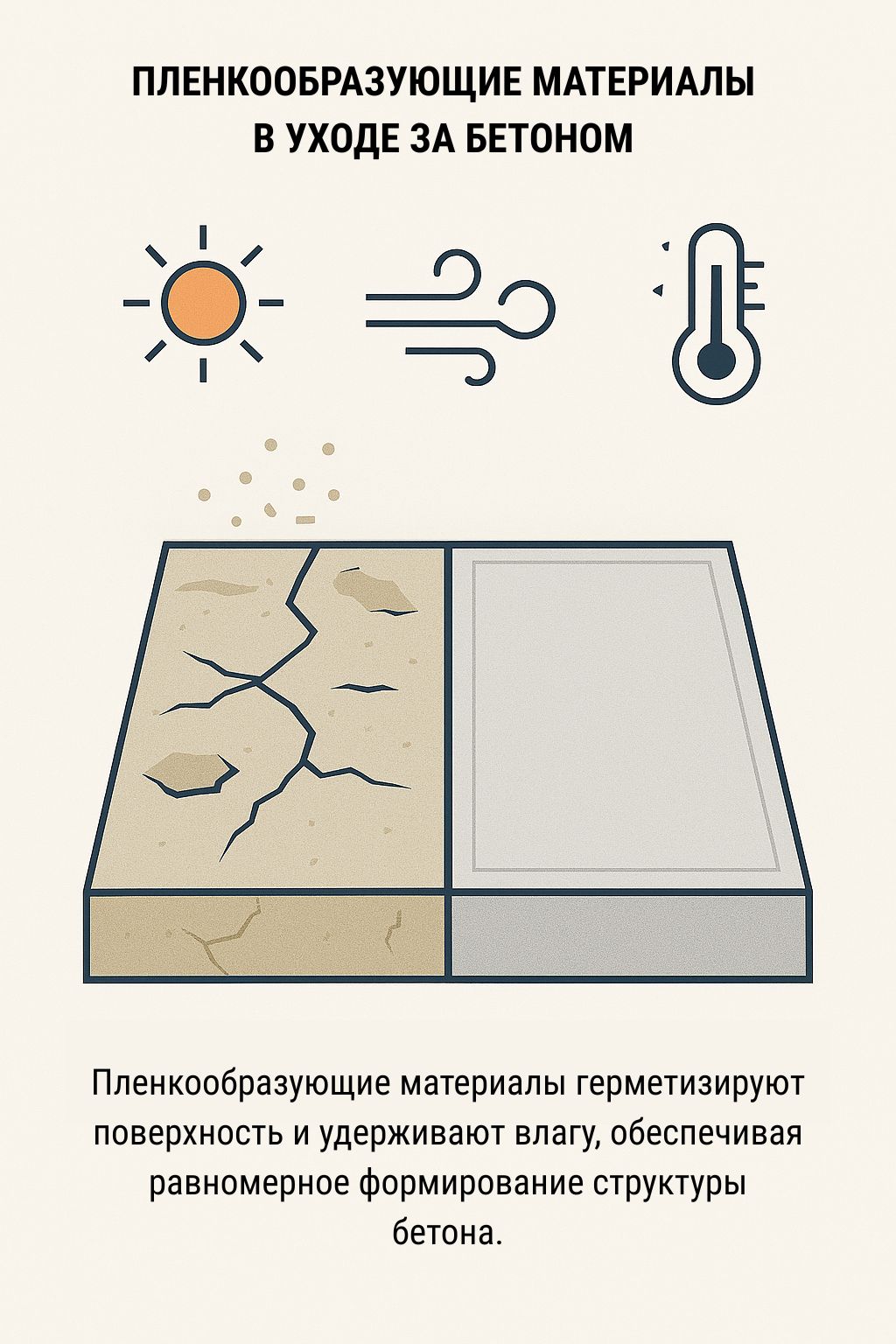 Пленкообразующие материалы в уходе за бетоном